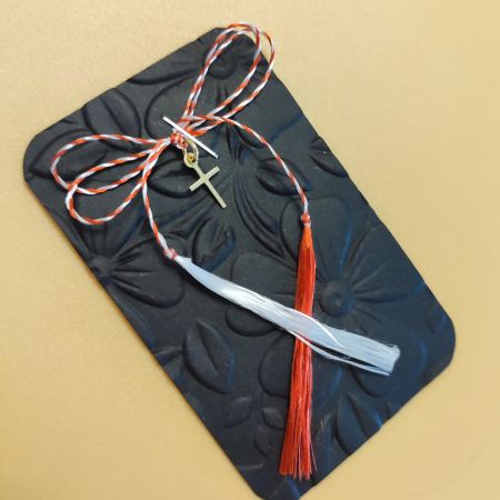 Pandantiv martisor din argint aurit, cruciulita mica, ambalaj inclus [1]