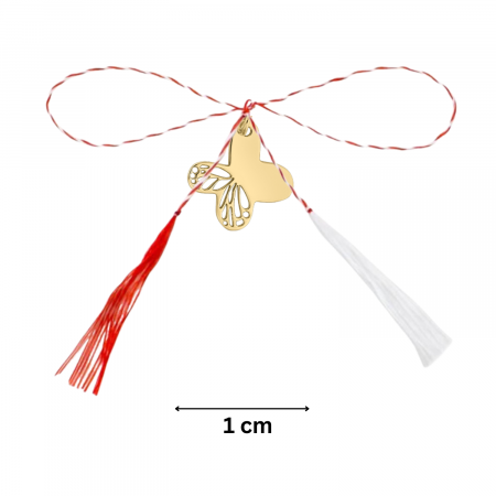 Pandantiv martisor din argint aurit, fluturas mic decupat, ambalaj inclus [3]