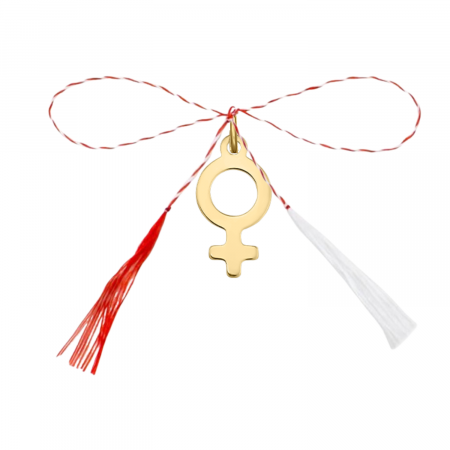 Martisoare - Pandantiv martisor din argint aurit, simbol Venus, ambalaj inclus