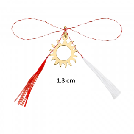 Pandantiv martisor din argint aurit, soare decupat, ambalaj inclus [3]