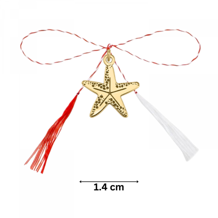 Pandantiv martisor din argint aurit, stea de mare, ambalaj inclus [1]