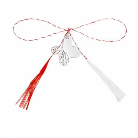 Martisoare - Pandantiv martisor din argint, fluturas mic decupat, ambalaj inclus