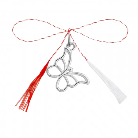Martisoare - Pandantiv martisor din argint, fluture decupat, ambalaj inclus