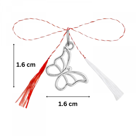 Pandantiv martisor din argint, fluture decupat, ambalaj inclus [3]