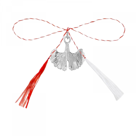 Martisoare - Pandantiv martisor din argint, frunza Gingko Biloba, ambalaj inclus