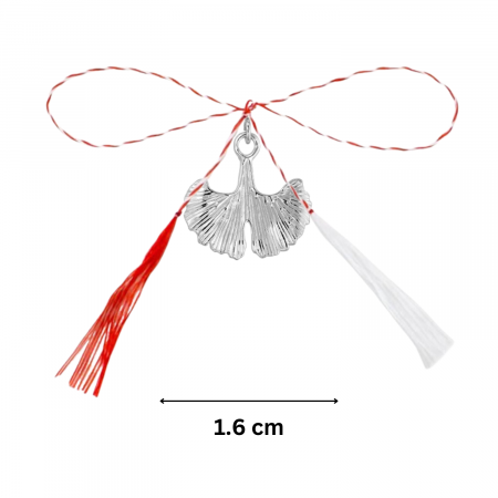 Pandantiv martisor din argint, frunza Gingko Biloba, ambalaj inclus [1]