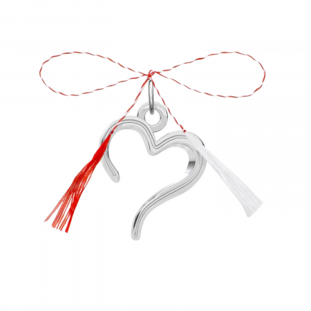 Martisoare - Pandantiv martisor din argint, Inima Deschisa, ambalaj inclus