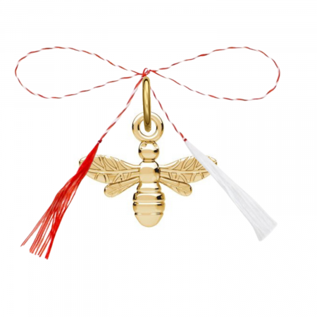 Colectii - Pandantiv martisor din argint placat cu aur, albinuta