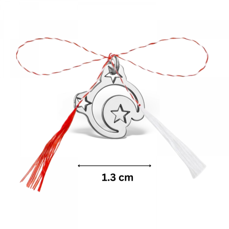 Pandantiv martisor din argint, semiluna si stelute, ambalaj inclus [3]