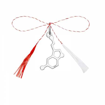 Pandantiv martisor din argint, serotonina mica