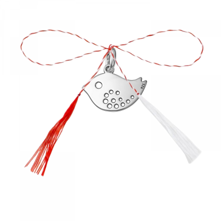 Colectii - Pandantiv martisor din argint, vrabiuta, ambalaj inclus