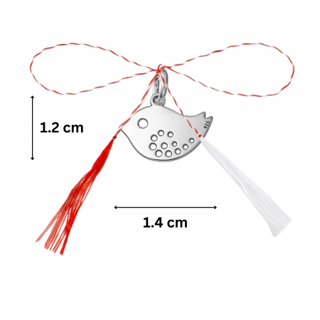 Pandantiv martisor din argint, vrabiuta, ambalaj inclus [3]