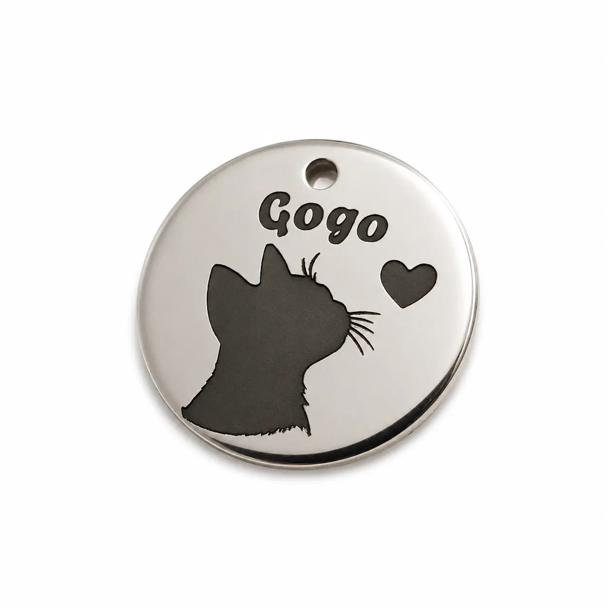 Accesorii - pentru Pudi - Pandantiv personalizat din inox, banut 1.5cm