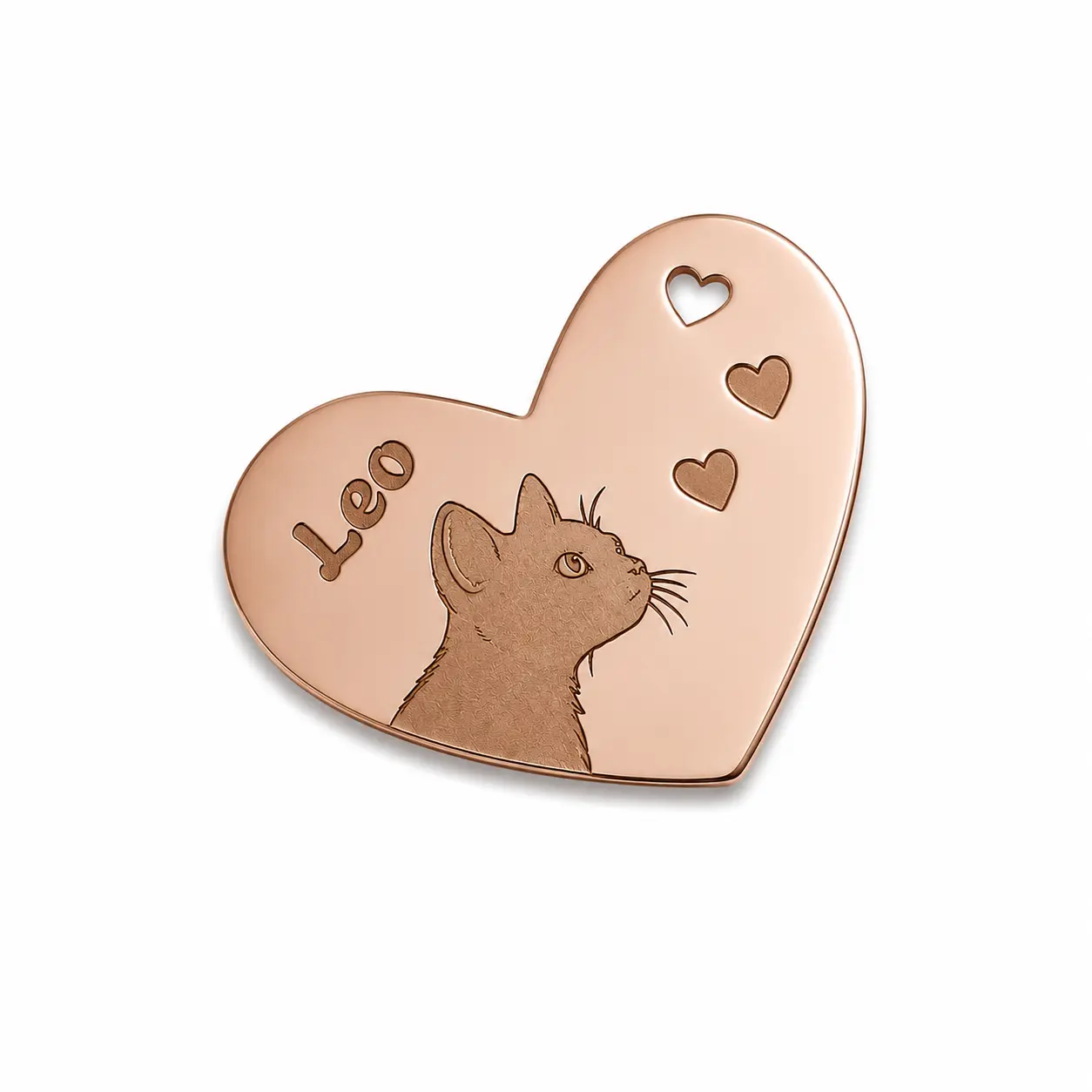 Accesorii - pentru Pudi - Pandantiv personalizat din bronz, inima 2 cm ver.3