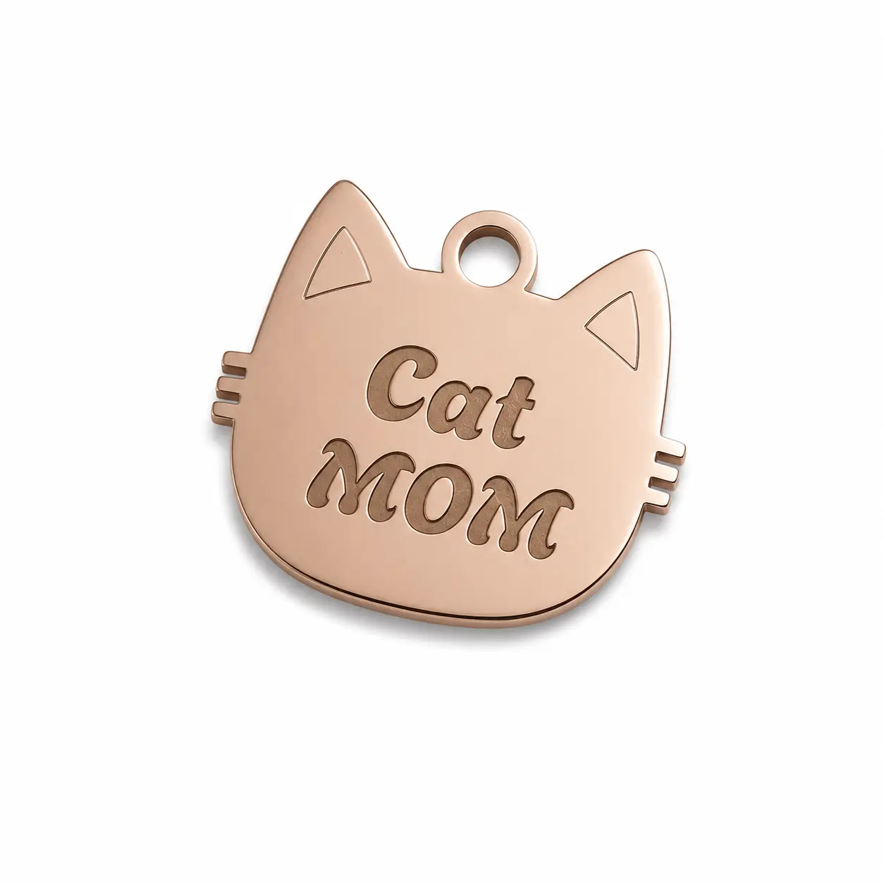 Accesorii - pentru Pudi - Pandantiv personalizat din bronz, Cat Mom 2cm