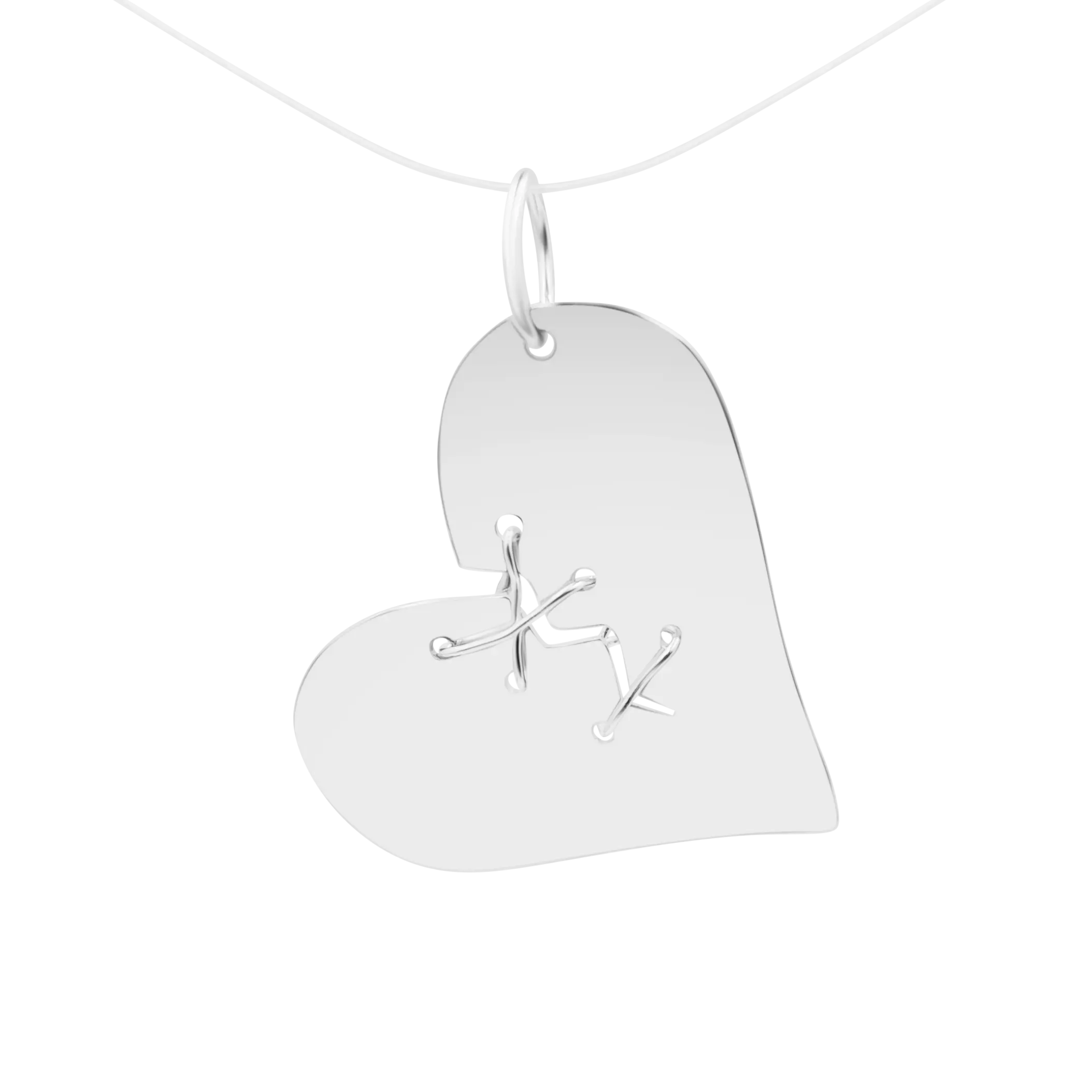 Pandantive - Pandantiv unicat din argint, Broken Heart