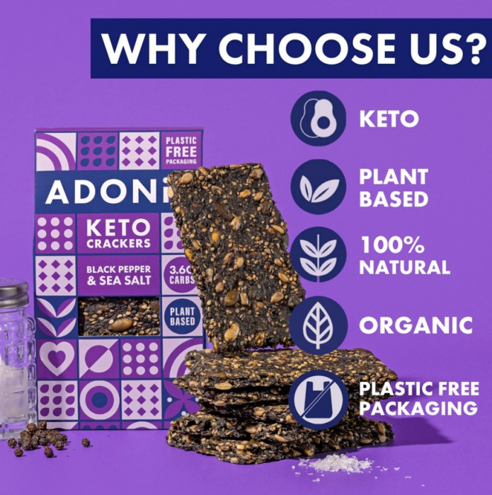 Crackers keto cu Piper negru si sare de mare [3]