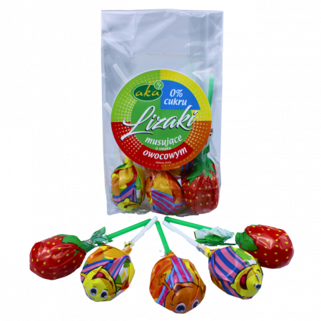 Bomboane si Acadele - Acadele efervescente cu aroma de fructe, 5x10g