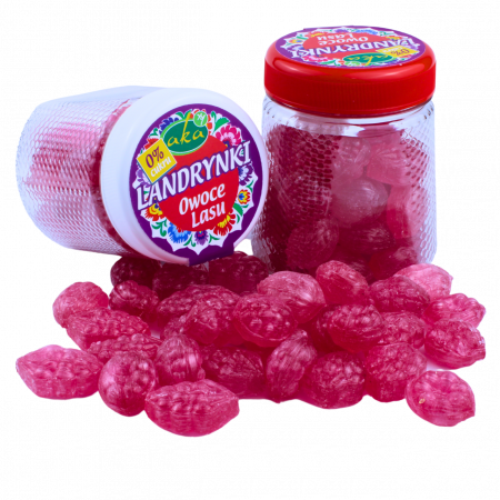 Bomboane si Acadele - Bomboane cu aroma de fructe de padure fara zahar, 160g