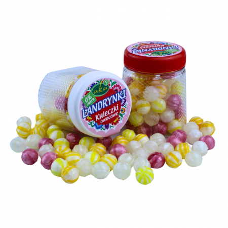 Bomboane si Acadele - Bomboane fructate fara zahar - mingi de fructe 160g