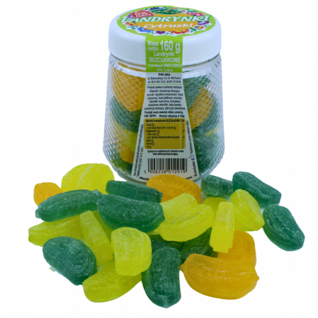 Bomboane cu aroma de fructe citrice fara zahar, 160g [2]
