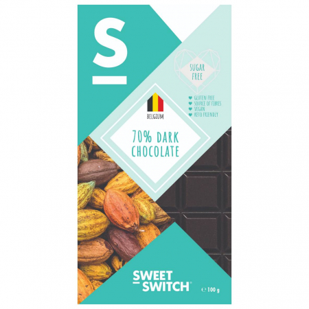 Gluten Free - Ciocolata belgiana neagra 70%