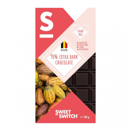 Gluten Free - Ciocolata belgiana neagra 90%