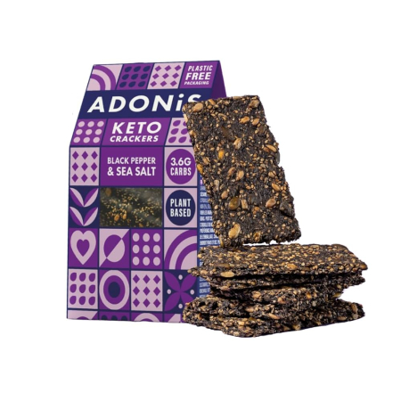 Gluten Free - Crackers keto cu Piper negru si sare de mare