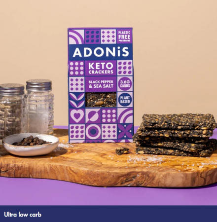 Snacks - Crackers keto cu Piper negru si sare de mare