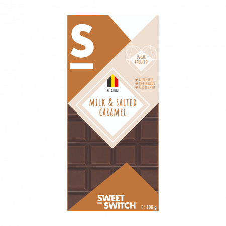 Gluten Free - Ciocolata belgiana cu lapte si caramel sarat