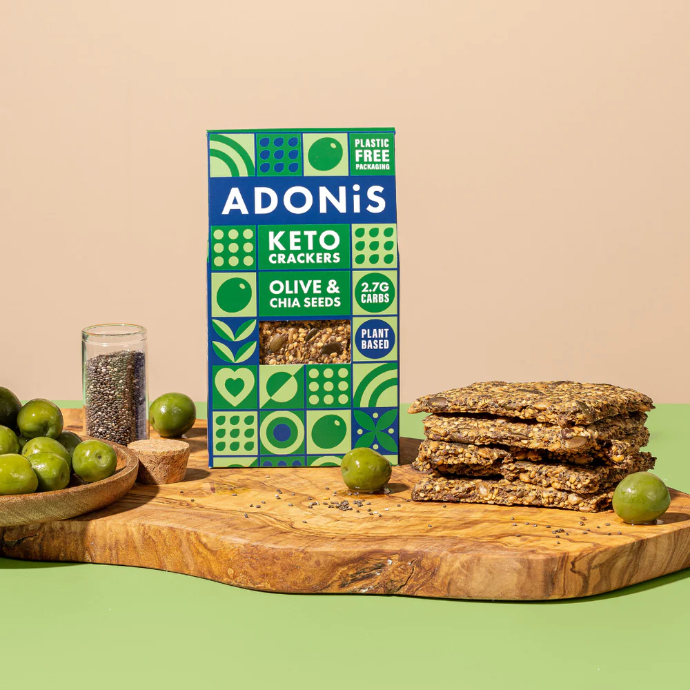 Toate produsele - Crackers keto cu masline si seminte de chia