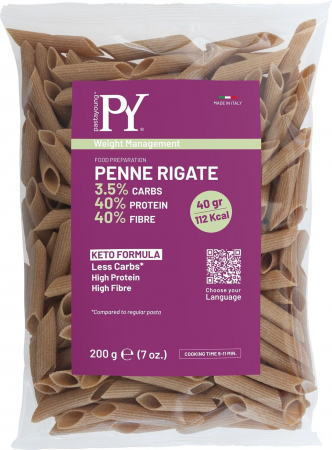 Paste - Paste proteice, keto, bogate in fibre - Penne Rigate