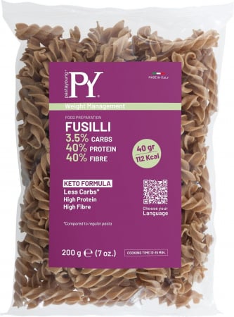 Paste - Paste proteice, keto, bogate in fibre - Fusilli
