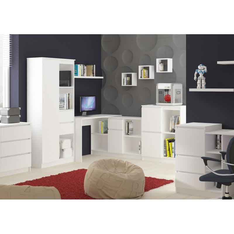 Birou calculator, PAL laminat, alb MAT, 120x50x79 cm [2]