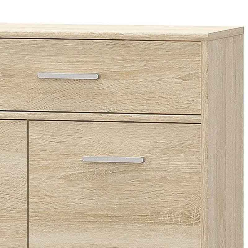 Comoda cu 2 sertare si 3 usi Tip stejar sonoma, 123x34x85 cm [4]