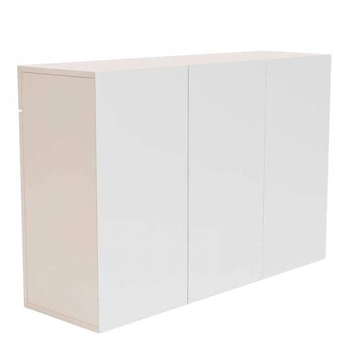Comoda Lucmi, Pal 18mm, alb ,cu 3 usi si 1 sertar, 120x35x80 cm [4]