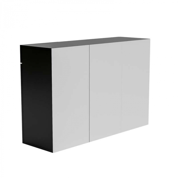 Comoda Lucmi, Pal 18mm, negru ,cu 3 usi si 1 sertar, 120x35x80 cm [4]