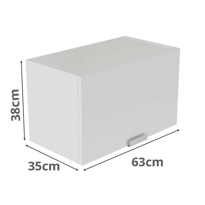 Corp bucătărie suspendat Lucmi – Alb Mat, PAL 18 mm, 63 x 35 x 38(h)cm, usa cu amortizor [4]