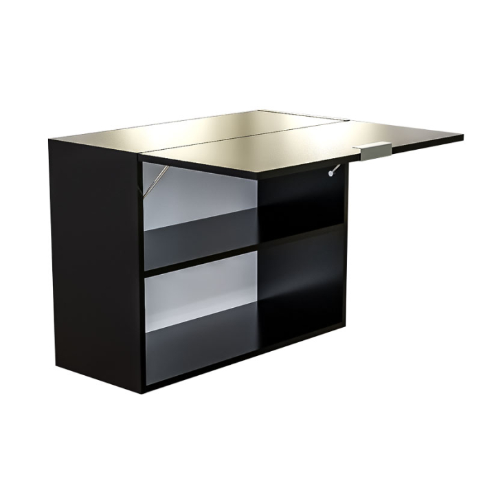 Corp bucătărie suspendat Lucmi – Negru Mat, PAL 18 mm, 1 poliță, 80 x 35 x 60(h)cm, usa cu amortizor [3]