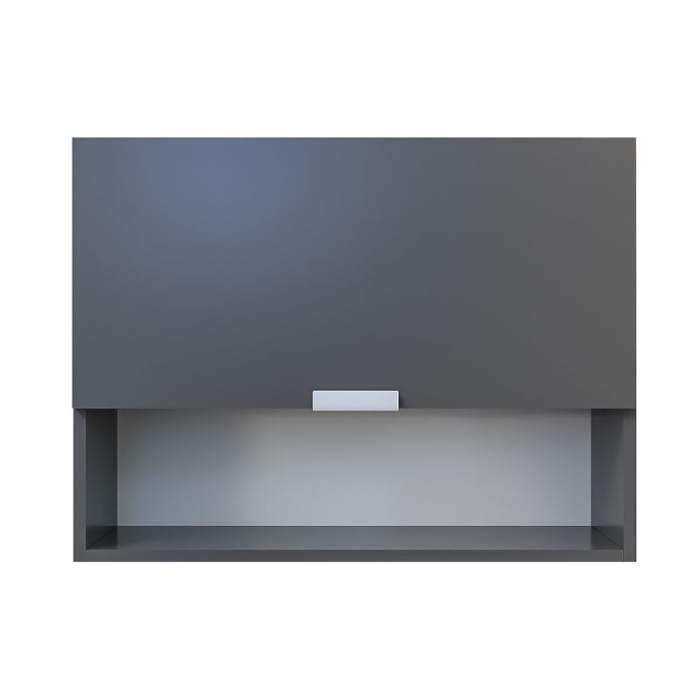 Corp bucătărie suspendat Lucmi – Negru Mat, PAL 18 mm, 1 poliță, 80 x 35 x 60(h)cm, usa cu amortizor [2]