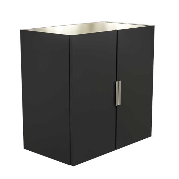 Corp bucătărie suspendat Lucmi – Negru Mat, PAL 18 mm, 2 polite, 60 x 35 x 60(h)cm, 2 usi [3]