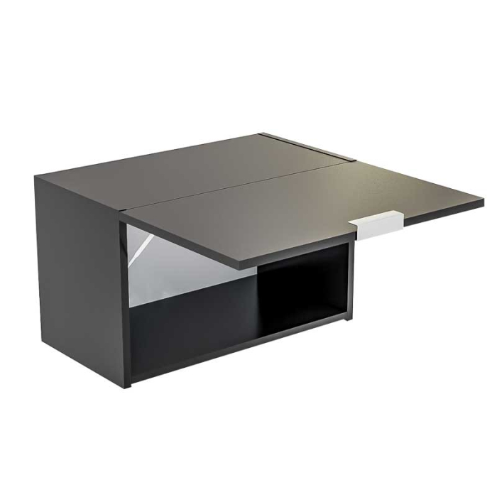 Corp bucătărie suspendat Lucmi – Negru Mat, PAL 18 mm, 63 x 35 x 38(h)cm, usa cu amortizor [3]