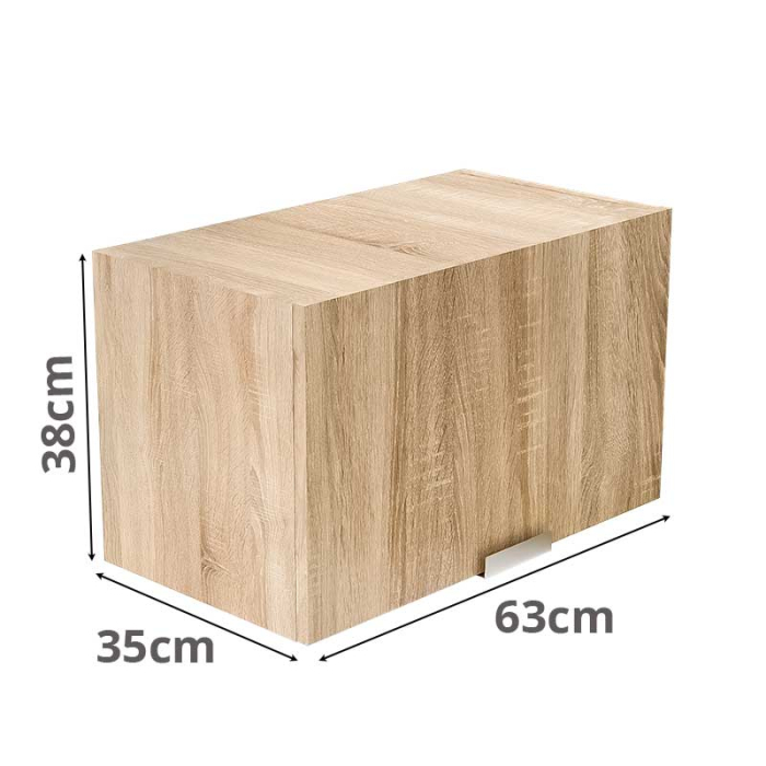 Corp bucătărie suspendat Lucmi – Stejar Natur, PAL 18 mm, 63 x 35 x 38(h)cm, usa cu amortizor [4]