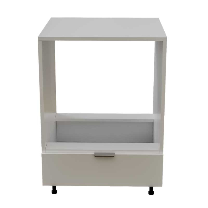 Corp inferior bucătărie pentru cuptor incorporabil, cu spațiu depozitare, 48x63.6x90 cm – Alb Mat, PAL 18 mm, Lucmi [6]