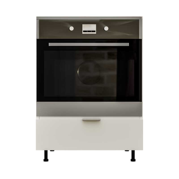Corp inferior bucătărie pentru cuptor incorporabil, cu spațiu depozitare, 48x63.6x90 cm – Alb Mat, PAL 18 mm, Lucmi [2]