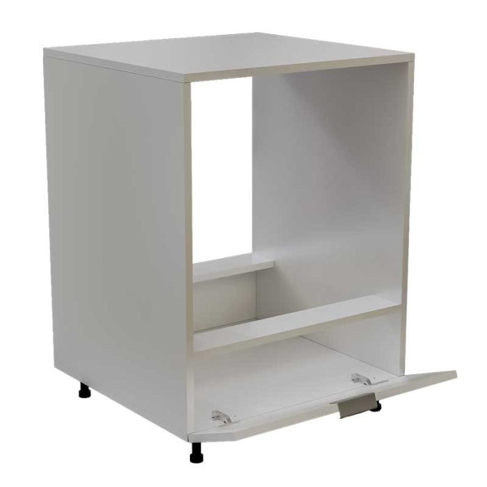 Corp inferior bucătărie pentru cuptor incorporabil, cu spațiu depozitare, 48x63.6x90 cm – Alb Mat, PAL 18 mm, Lucmi [4]