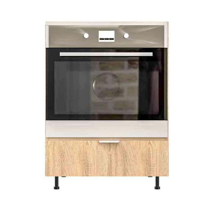 Corp inferior bucătărie pentru cuptor incorporabil, cu spațiu depozitare, 48x63.6x90 cm – Stejar Natur, PAL 18 mm, Lucmi [5]