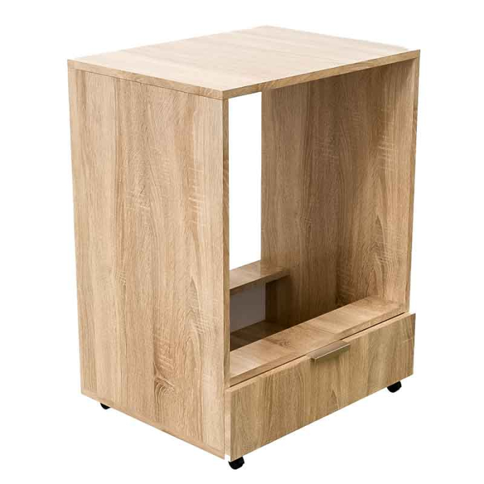 Corp Inferior cu Roți pentru Cuptor Încorporabil Lucmi – Negru Mat, PAL 18 mm, Cant ABS 2 mm, cu Spațiu de Depozitare [5]