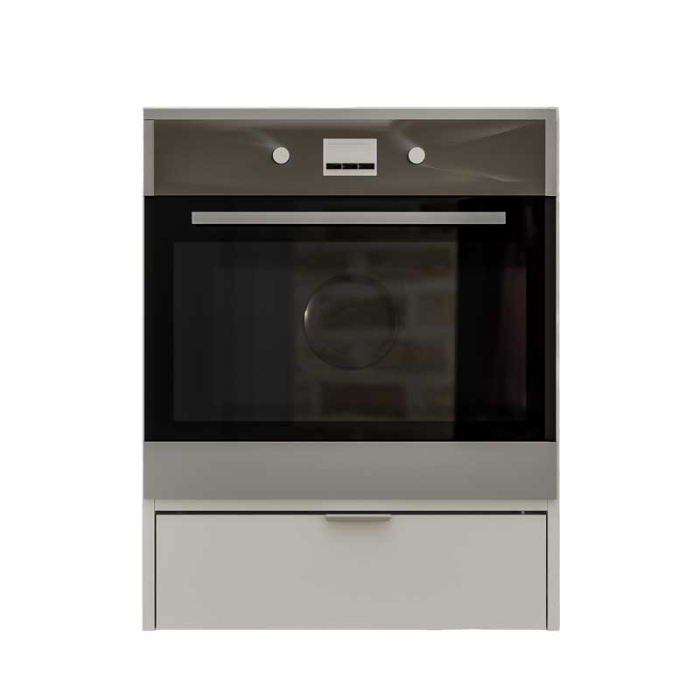 Corp Inferior pentru Cuptor incorporabil, Lucmi, PAL 18mm, Cant ABS 2mm, Alb Mat, cu spatiu depozitare, 48(a) x 63.6( L) x 80(h)cm [2]