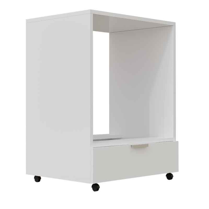 Corp Inferior cu Roți pentru Cuptor Încorporabil Lucmi – Alb Mat, PAL 18 mm, Spațiu de Depozitare, 48 × 63,6 × 87 cm [5]